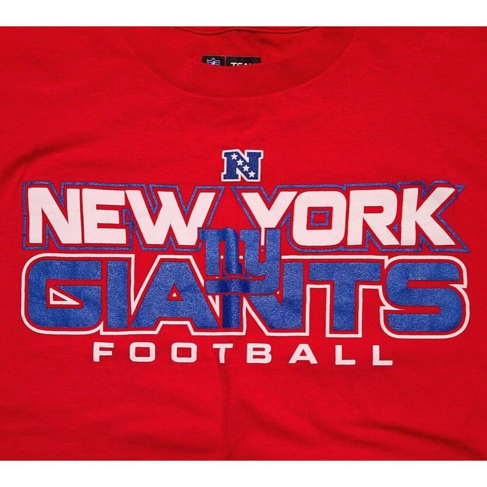 New York Giants NFL Team Apparel T-Shirt Red Size Medium Pro Football G-Men NFC